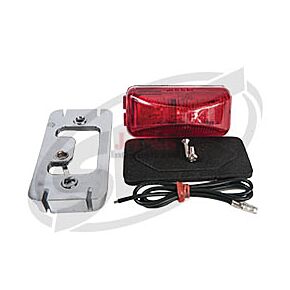 LED clearance light red chrome bezel 1.5 x 2.88