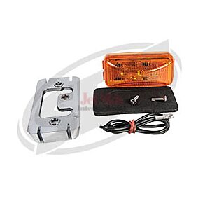 LED-Clearance Light amber chrome bezel 1.5 x 2.88