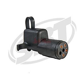 Adapter W/Dust Cover  6-pole round to 4 flat