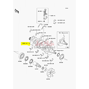 KAWASAKI 13031-3742 COMPLETE CRANKSHAFT