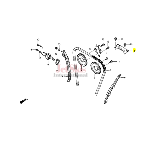 HONDA 14546-HW1-670 B GUIDE, CAM CHAIN