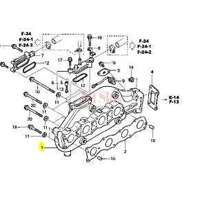 HONDA 18100-HW1-731 COMPLETE EXHAUST MANIFOLD