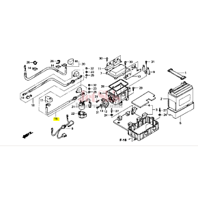 HONDA 32401-HW3-670 STARTER BATTERY CABLE