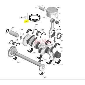 SEA DOO 420890380 PISTON RING SET