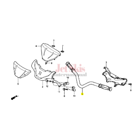 HONDA 53100-HW1-670ZB HANDLE PIPE/HANDLE BAR BLACK