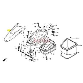 74260-HW1-680ZB 2003 F12X HOOD COVER