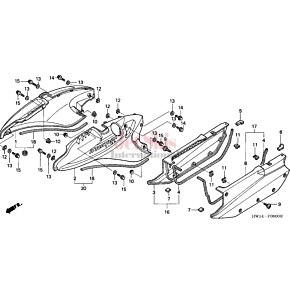 Honda Aquatrax Part# 83500-HW2-730ZA Cover Set, Right Side (Silver Metallic)