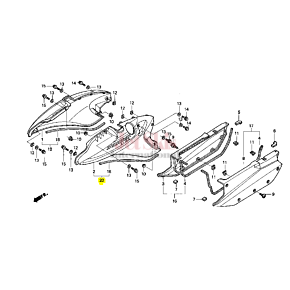HONDA 83600-HW1-690ZB L SIDE COVER SET
