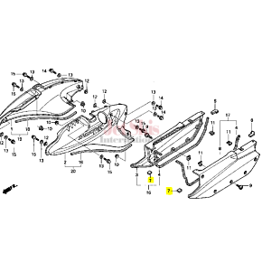 HONDA AQUATRAX PART# 83708-HW1-670 SEAL B, SIDE PANEL