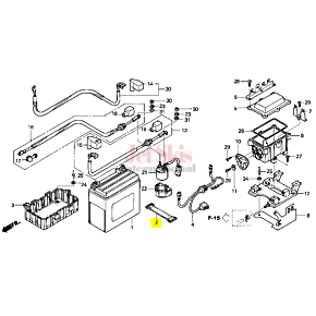 HONDA AQUATRAX PART# 31501-HW1-670 BAND, BATTERY