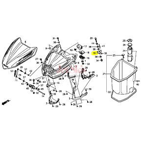 HONDA AQUATRAX PLATE, HOOD CATCH 74258-HW5-900