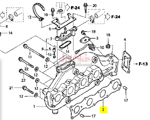 HONDA AQUATRAX PART# 18115-HW1-672 GASKET, EX. MANIFOLD