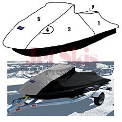 EliteShield Heavy Duty Trailerable Cover For Yamaha VX Deluxe / Cruiser – 3-Seater Gray/Black