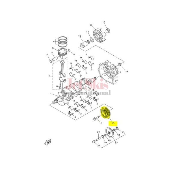YAMAHA 6S5-17800-20-00 SUPERCHARGER CLUTCH, GEAR UNIT ASSY. FX