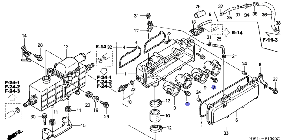 Honda Aquatrax Part# 16573-HW1-670 Flange Bolt (5x12)