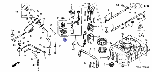 Aquatrax Fuel Pump Filter Set Part#17516-S0X-A01