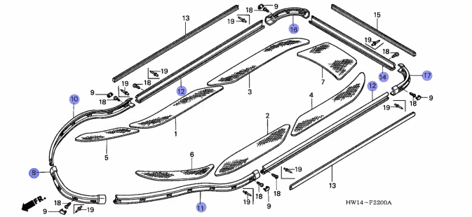 Honda Aquatrax F-series rub rails Aquatrax F12 and F12X Rub Rails