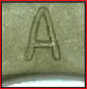 Close up view of Yamaha Hub with "A" stamp